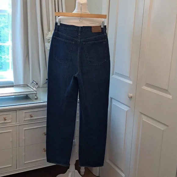 NWOT Madewell Womens Baggy Straight Medium Wash Stretch High Rise‎ Jeans Size 28